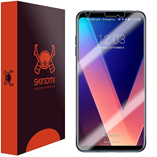 LG V35 ThinQ Screen Protector (Maximum Coverage), Skinomi TechSkin Full Coverage Screen Protector for LG V35 ThinQ (LG V30/V30S ThinQ/V30S  ThinQ) Clear HD Anti-Bubble Film