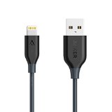 Anker PowerLine Lightning 3ft Apple MFi Certified - The Worlds Fastest Most Durable Lightning Cable Kevlar Fiber for the iPhone 6s  Plus iPad mini 4  Air iPod touch Space Gray