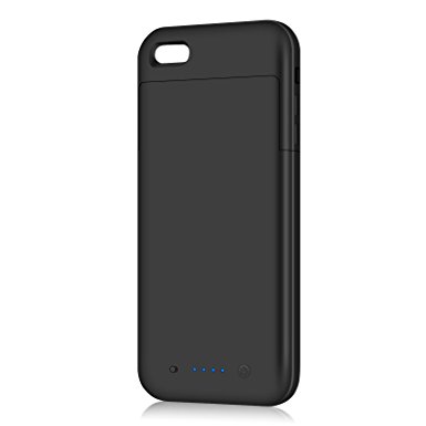 iPhone 6 Plus/6s Plus Battery Case,6800mAh Battery Pack Charger Case for 6 Plus Extended Portable Battery Charging Case for iPhone 6 Plus,6s Plus-Black