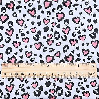 Polyurethane Laminate (PU) Pre-Cut Fabric by The Meter. Waterproof and Breathable. Perfect for Cloth Diapers and Similar Projects. 1 Meter, Leopard Love