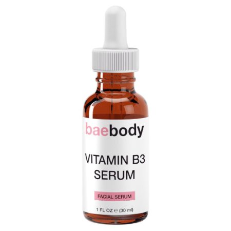Baebody Niacinamide Vitamin B3 Serum 5%: Best Facial Skincare for Tightening Pores, Anti Wrinkle, Reduces Appearance of Acne, Breakout, Fine Lines. 1oz
