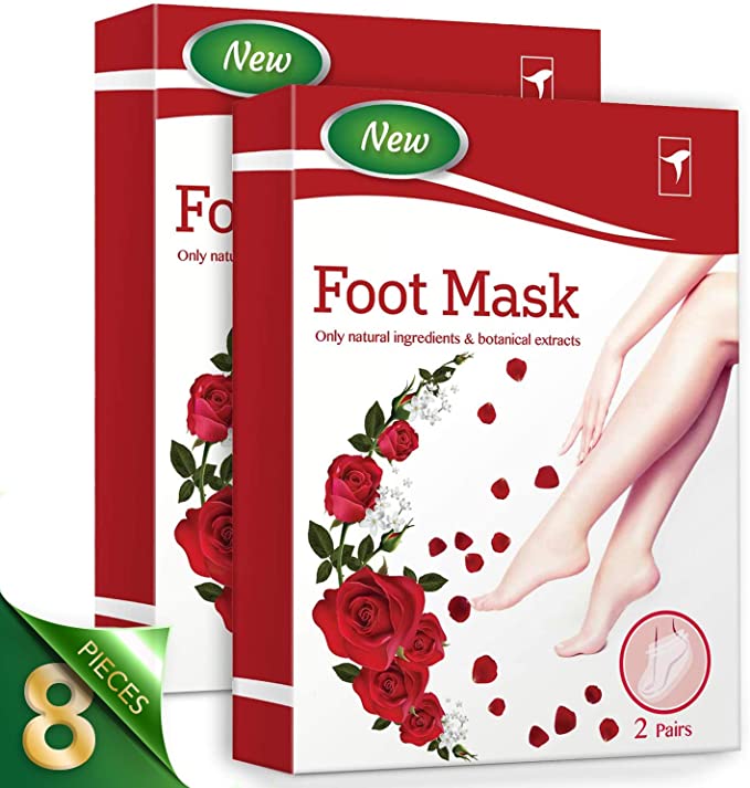 Bangbreak Best gift 8 PIECES Exfoliating Foot Mask for Softer, Smooth Gently Peel Away Calluses & Dead Skin, Repair Rough Heels, Get Beautiful Baby Feet in 7 Days