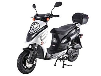 TaoTao CY50-A SILVER 49cc Gas Automatic Scooter Moped w/ 10 Inch Steel Rims