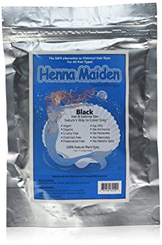 Henna Maiden ENVIOUS BLACK Hair Color: 100% Natural & Chemical Free