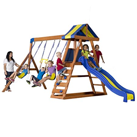 Backyard Discovery 65014 Dayton All Cedar Playset Swing Set