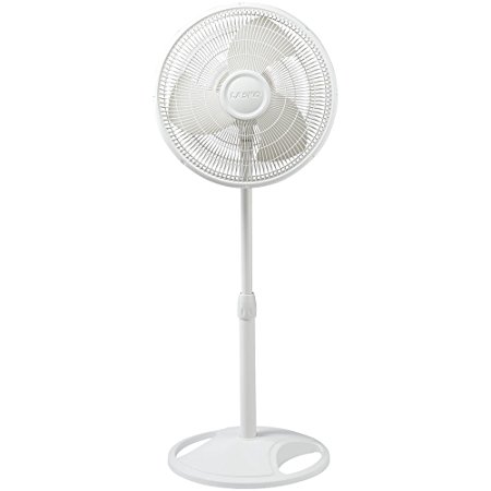 Lasko #2520 Oscillating Stand Fan, 16", White