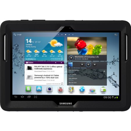 OtterBox Defender Series Case with Screen Protector and Stand for the 10.1-Inch Samsung Galaxy Tab 2 - Black