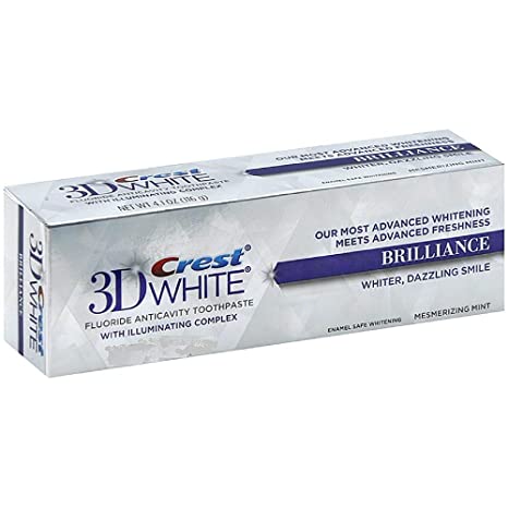 Crest 3D White Fluoride Anticavity Toothpaste 0.85 oz (Pack of 2)