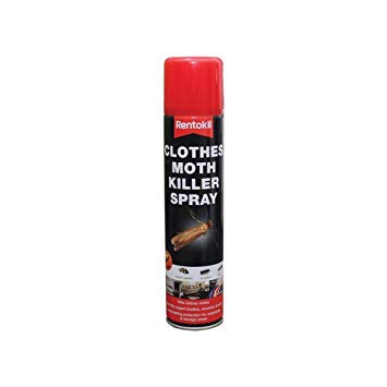 Rentokil Clothes Moth Killer Spray, Black, 5.2x5.2x23.6 cm