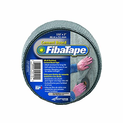 FibaTape FDW8436-U 2-Inch by 150-Feet Cement Board Tape-Alkali-Resistant/Self-Adhesive, Grey