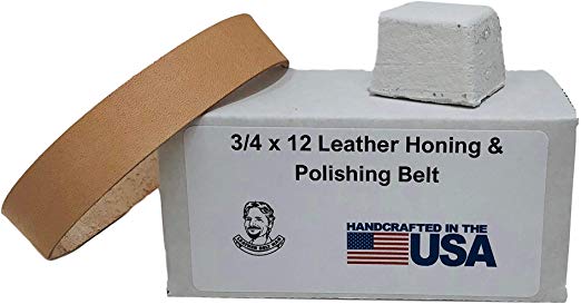 3/4” x 12” Leather Honing & Polishing Belt. Fits Ken Onion Work Sharp