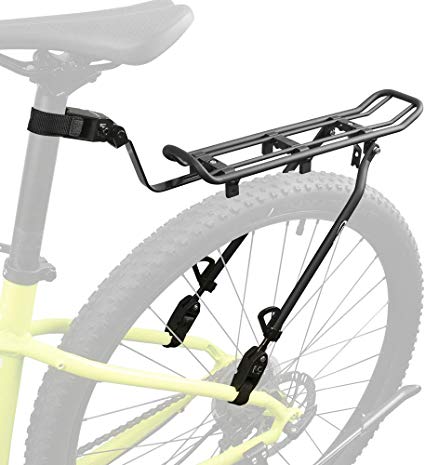Ibera Bicycle Touring Clamp-On Bike Carrier Rack Quick Release Height Adjustable for 26"-29" Frames