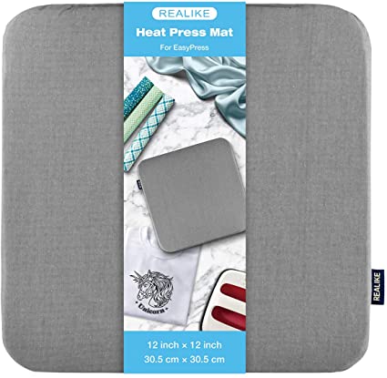 REALIKE Heat Press Mat for Cricut Easypress 2/Cricut Easypress(12X12 inch), Easy Press Mat for HTV Craft Vinyl Ironing Insulation Transfer Projects