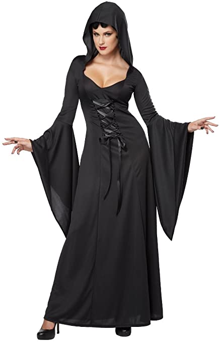 California Costumes Women's Deluxe Hooded Robe Sexy Long Dress