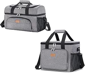 Lifewit 30L Cooler Bag, Bundle with 24L Lunch Bag, Grey