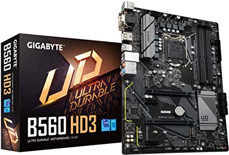 GIGABYTE B560 HD3 (LGA 1200/ Intel/ B560/ ATX/Dual M.2/ PCIe 4.0/ USB 3.2 Gen1/ Motherboard)