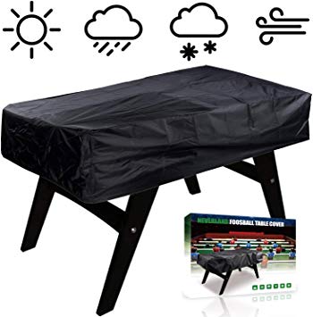 NEVERLAND Foosball Table Cover, Outdoor Waterproof Dust Rectangular Patio Coffee Chair Billiard Soccer Cover Black 63 x 45 x 19.7inch
