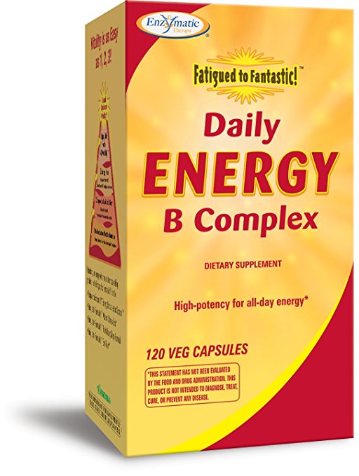 Enzymatic Therapy Fatigued to Fantastic Daily Energy B Complex Vegetarian Capsule, 120 Count