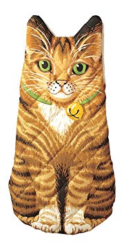Kitten Oven Mitt, Quilted Cotton, Designed for Light Duty Use, by Boston Warehouse