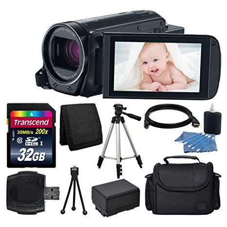 Canon VIXIA HF R700 Full HD Camcorder (Black)   Transcend 32GB SDHC Memory Card   Camera/Video Case   Full Tripod   Camera/Video Case   USB Card Reader   Cleaning Kit   Extra Battery   Complete Bundle