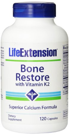 Life Extension Bone Restore with Vitamin K2, 240 vegetarian capsules