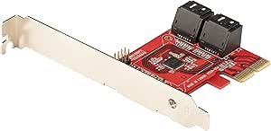 StarTech.com PCIe SATA Controller Karte - 4 Port SATA 3 Erweiterungskarte/Kontroller - 6Gbit/s - Full/Low-Profile Blende - PCI Express Festplatten/SSD kontroller/Adapter (4P6G-PCIE-SATA-CARD)