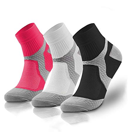 Compression Socks (3/6/7 Pairs) for Women and Men Sport Plantar Fasciitis Arch Support Low Cut Running Gym Compression Foot