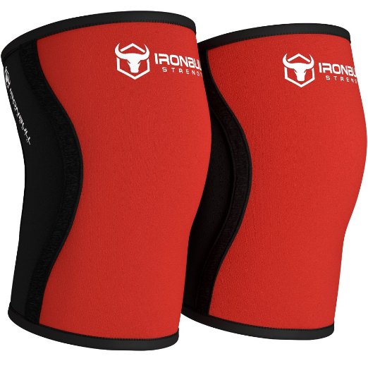 Knee Sleeves 1 Pair 7mm Neoprene - High Performance Knee Support For WeightLifting Powerlifting and CrossFit - Provides Compression Warmth and Support - For Men and Women