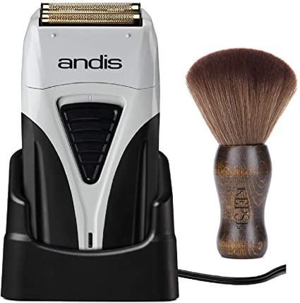 Andis Professional Cordless Profoil Lithium Plus Titanium Foil Shaver (17200) - Bundled with KEPSE Neck Duster