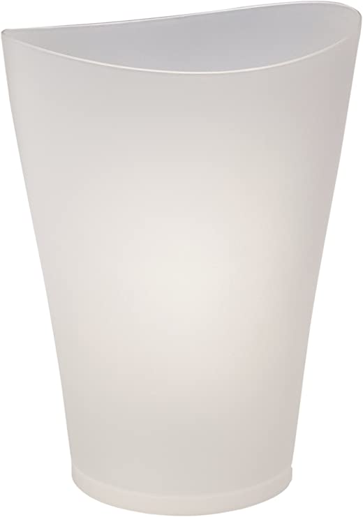 Rubbermaid FG290200CLR Spa Works Vanity Wastebasket, 9-Quart, Clear