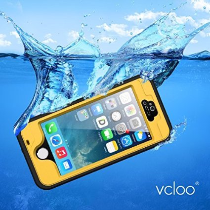 iPhone 5S Waterproof Case Vcloo iPhone 5 Waterproof Case Dust Proof Snow Proof Shock Proof Case Heavy Duty Protective Carrying Cover Case for iPhone 5S iPhone 5 with Touched Screen Protector Yellow