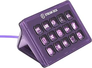 Elgato Stream Deck MK.2 Atomic Purple (Limited Edition) – Studio Controller, 15 macro keys, trigger actions in apps and software like OBS, Twitch, YouTube and more, works with Mac and PC