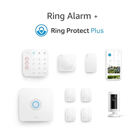 Ring Alarm 8-piece Kit (2nd Gen) with Ring Indoor Cam and Ring Protect Plus Plan with monthly auto-renewal