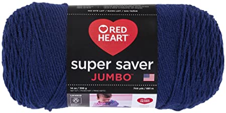 Red Heart Super Saver Jumbo Yarn, Soft Navy