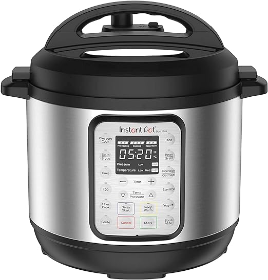 Instant Pot 9-in-1 Duo Plus 7.6L Elektrischer Schnellkochtopf. 15 intelligente Programme, Schnellkochtopf, Reiskocher, Langsamkocher, Dampfgarer, Sautierpfanne, Sous Vide