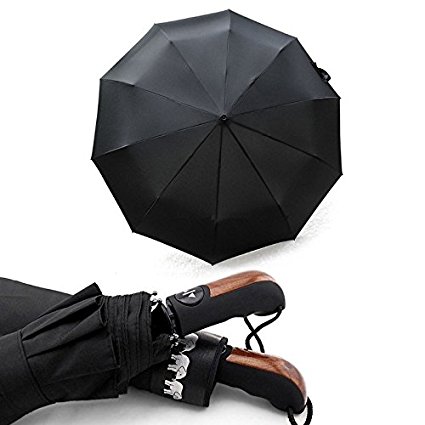 SOLOOP Windproof Full-automatic Umbrella Compact Collapsible & High impact Anti-UV Pongee Fabric Travel Outdoor Umbrella