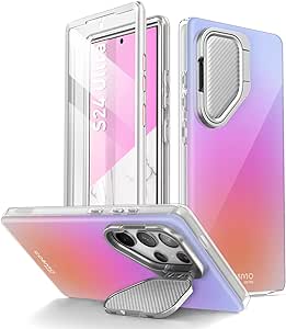 i-Blason Cosmo for Samsung Galaxy S24 Ultra Case with Camera Cover Stand, [S Pen & Wireless Charging Compatible] Slim Stylish Protective Case with Built-in Screen Protector & Kickstand (Ombre)