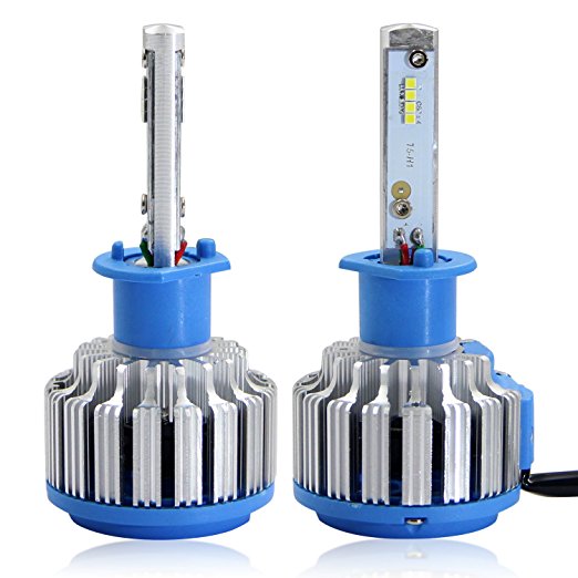 RCP - H1 - LED Headlight CREE Bulbs Conversion Kits   Canbus (1 Pair)- 70W 7200Lm White(6,000K) - 2 Year Warranty