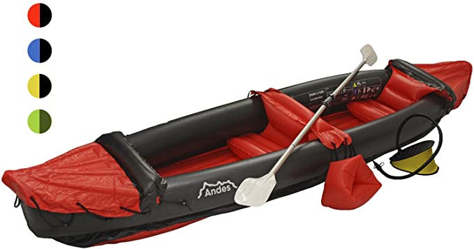 Andes Inflatable/Blow Up Two Person Kayak/Canoe With Paddle Water Sports