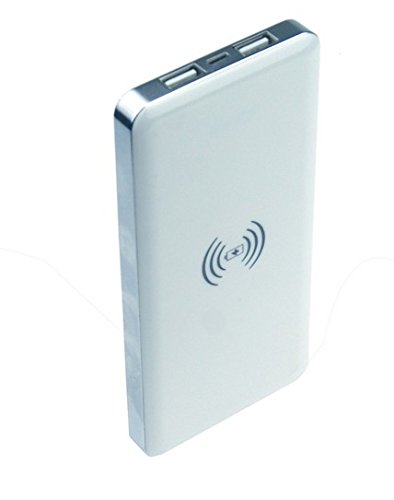 Portable 10000mAh Qi Wireless Power Bank with 2 in 1 Dual USB port External Battery Charger
