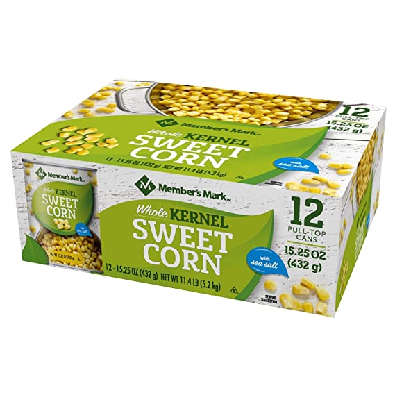 Member's Mark Whole Kernel Corn 15.25 oz, 12 pk. A1