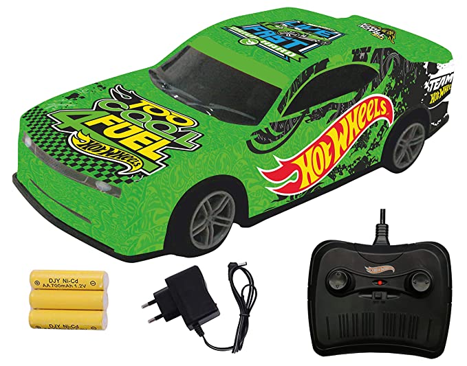 Hot Wheels Plastic Remote Control Rechargeable Racing Car, Green