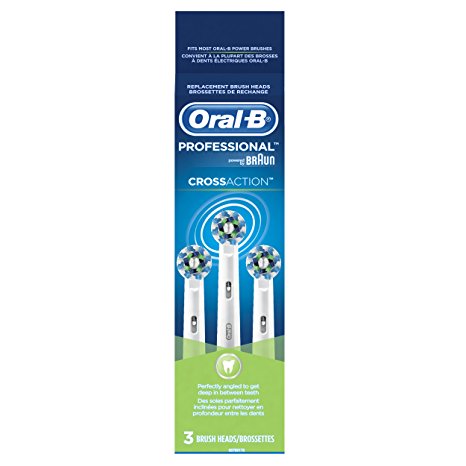 Oral-B Cross Action Brush Head Refills, 3 Count