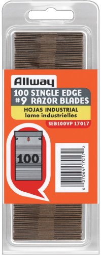 Allway Tools 0.009-Inch Industrial Quality Single Edge Razor Blades, 100-Pack