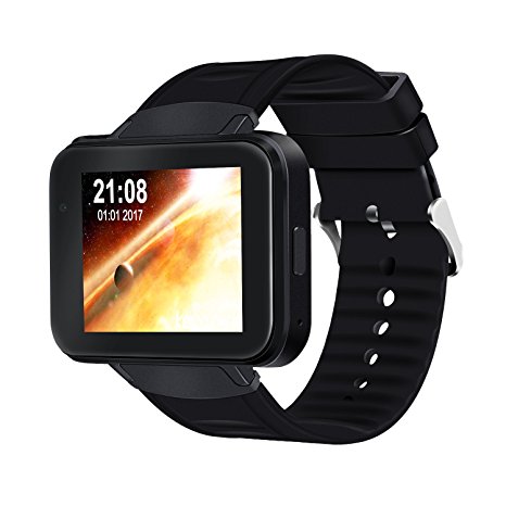 DM98 WiFi Sport Smartwatch 3G/2G Watch Phone Bluetooth GPS 4GB 2.2 inch Screen Sleeping Monitor For Android Smartphone (Black)