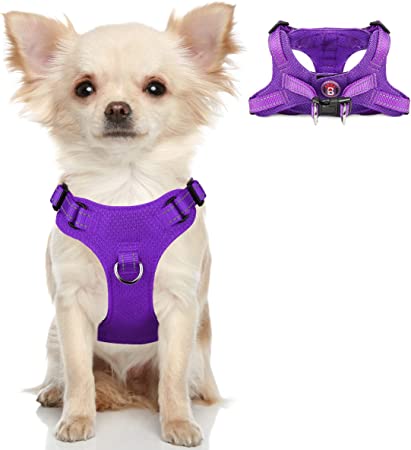 Dog Harness Step in Dog Vest Harness , Reflective Adjustable Puppy No Pull Harness Breathable Soft for Small and Medium Dogs,Cats