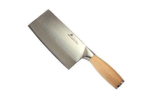 ZHEN Japanese VG-10 3-Layer Forged Medium Duty Cleaver Chef Butcher Chopping Knife(Bone Chopper), 6.5", Silver