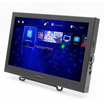 WIMAXIT 11.6 Inch 1920X1080 FULL HD Portable LCD Display Screen Monitor VGA/HDMI Monitor With Built In Speakers Compatible for Raspberry Pi B /2B/3B WiiU Xbox 360/PS4/mac os/ Windows 7/8/10 (11.6inch)