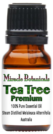 Miracle Botanicals Australian Tea Tree Premium Essential Oil - 100% Pure Melaleuca Alternifolia - Therapeutic Grade - Australia - 10ml