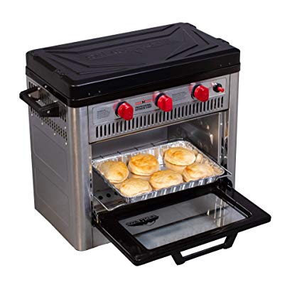 Camp Chef Outdoor Camp Oven with Thermostat, Insulated Oven Box, Matchless Ignition - Stainless Steel (Covent)